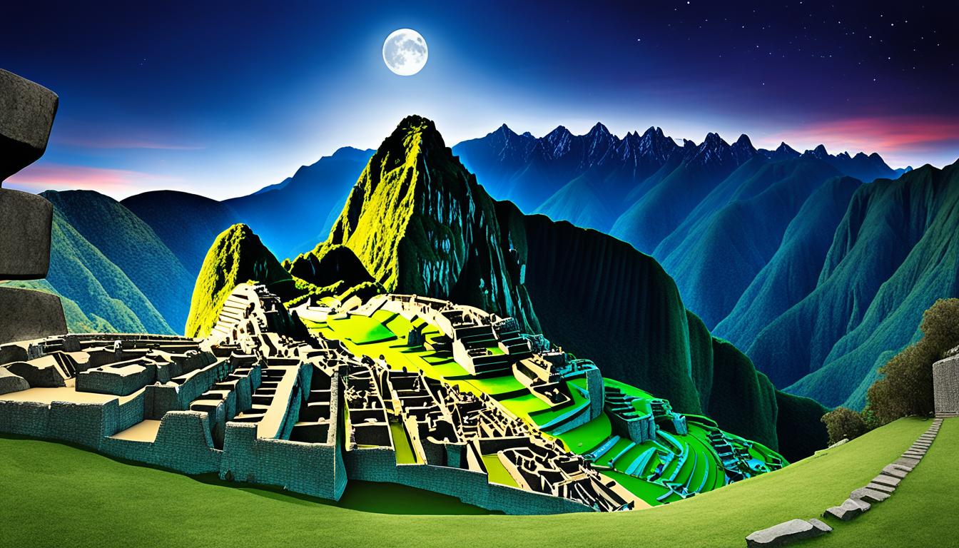 Machu Picchu and the moon